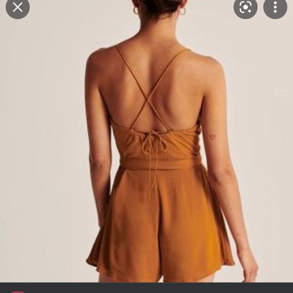 Abercrombie Cross back mini romper blue pattern - Picture 2 of 5